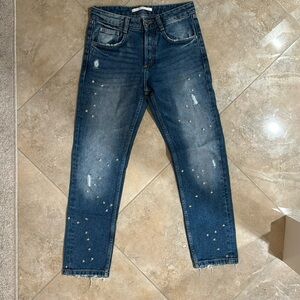 Zara straight jeans with stars